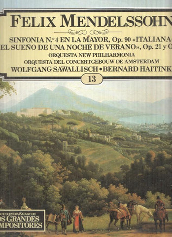 LP: Mendelssohn: sinfonia numero 4 Italiana - Musica incidental para El sueño de una noche de verano