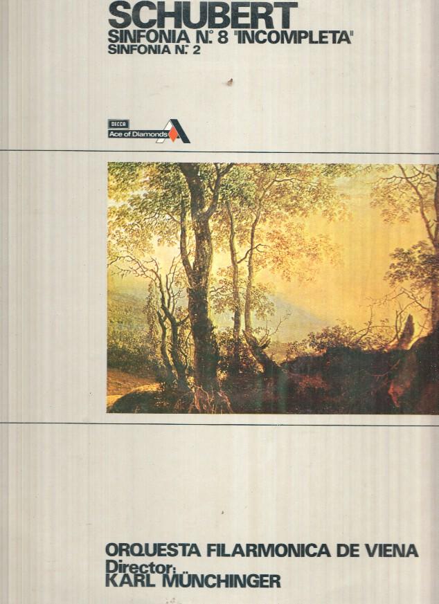 Lp: Schubert - Sinfonica numero 8 incompleta y sinfonia numero 2