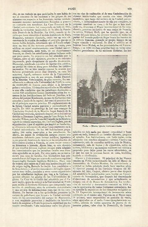LAMINA ESPASA 26093: Iglesia Norteamericana en Paris