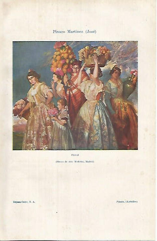 LAMINA ESPASA 26116: Floreal por J. Pinazo Martinez
