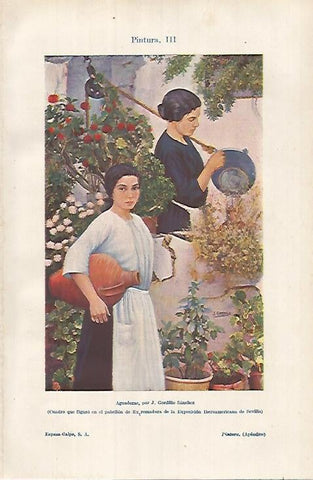 LAMINA ESPASA 26120: Aguadoras por J. Gordillo Sanchez