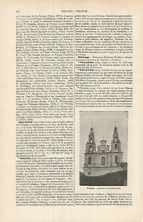 LAMINA ESPASA 26134: Catedral de Santa Sofia en Polotsk Rusia