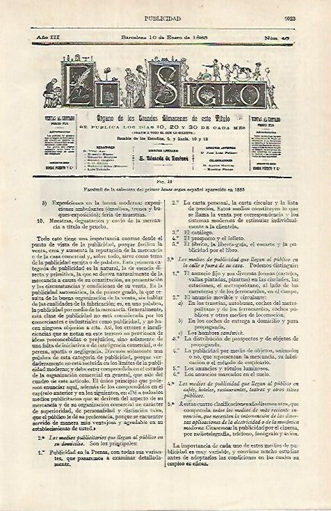 LAMINA ESPASA 26154: Facsimil deel primer house organ español de 1885