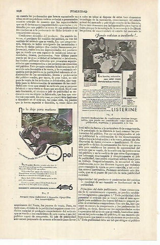 LAMINA ESPASA 26156: Publicidad de Opel y Listerine