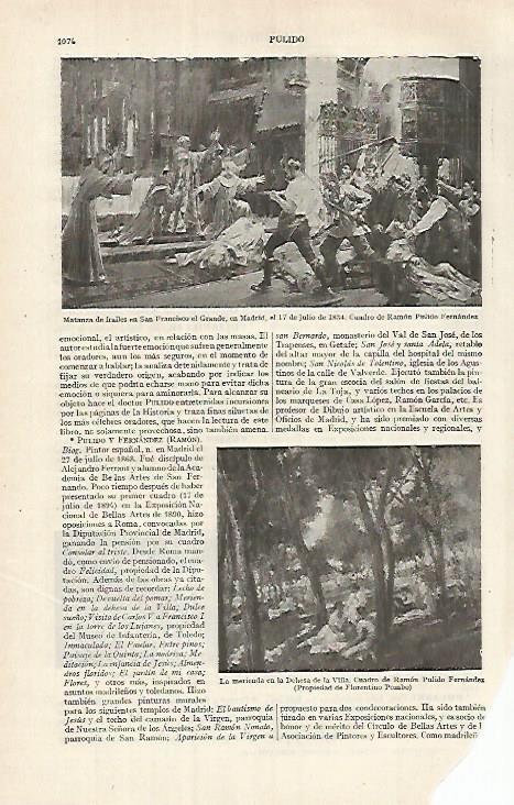 LAMINA ESPASA 26164: Matanza de frailes en San Francisco el Grande por R. Pulido