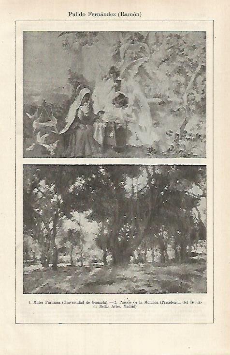 LAMINA ESPASA 26165: Mater Purisima y Paisaje de la Moncloa por R. Pulido