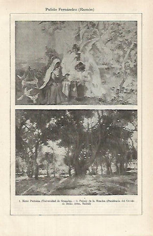 LAMINA ESPASA 26165: Mater Purisima y Paisaje de la Moncloa por R. Pulido