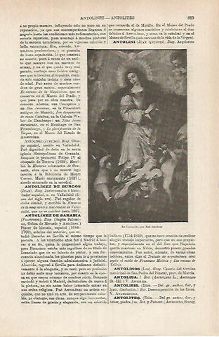 LAMINA ESPASA 26175: La Concepcion por Jose Antolinez