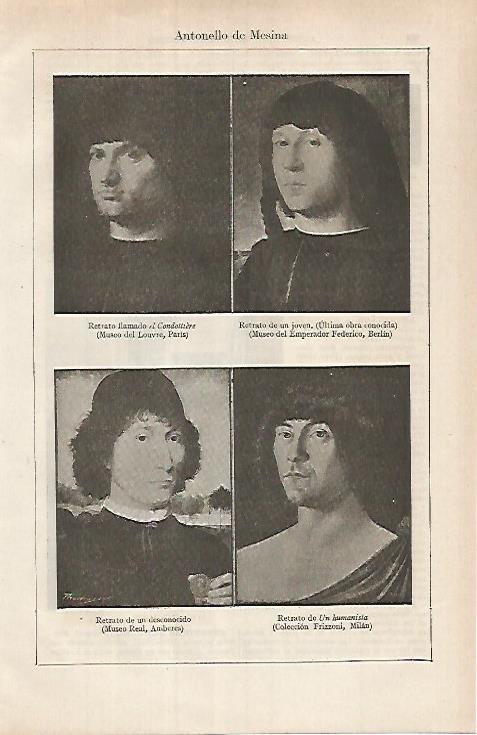LAMINA ESPASA 26177:  Retratos por Antonello de Mesina