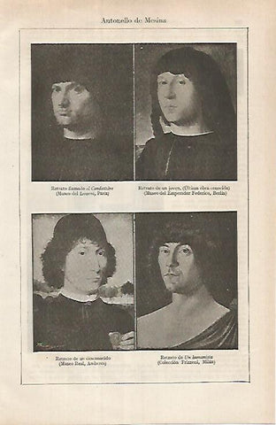 LAMINA ESPASA 26177:  Retratos por Antonello de Mesina