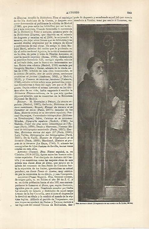 LAMINA ESPASA 26181: San Antonio Abad por B. Luini