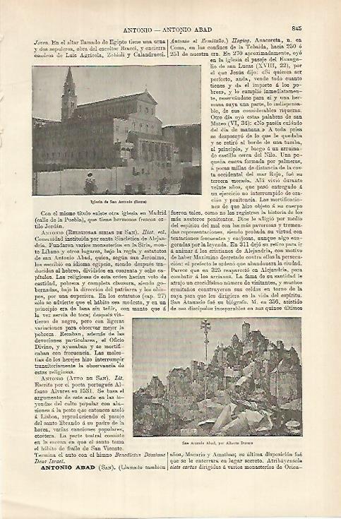 LAMINA ESPASA 26182: Iglesia de San Antonio en Roma
