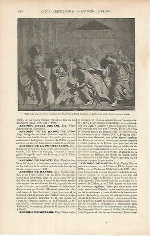 LAMINA ESPASA 26183: Milagro del Vaso en la Basilica de Padua