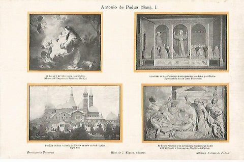 LAMINA ESPASA 26184: Representaciones de San Antonio de Padua