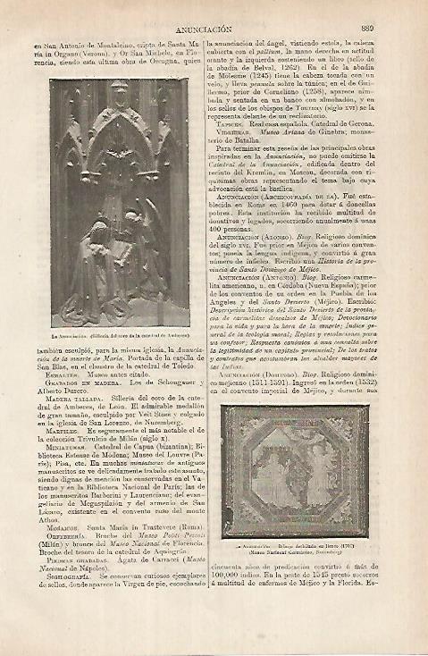 LAMINA ESPASA 26193: La Anunciacion silleria del Coro de la catedral de Amberes
