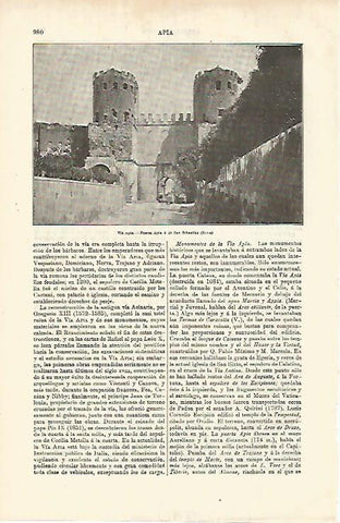 LAMINA ESPASA 26207: Puerta Apia en Roma