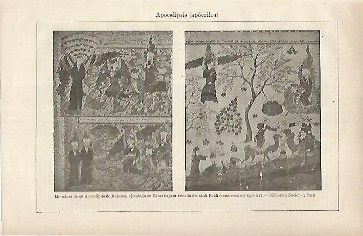 LAMINA ESPASA 26213: Miniatura del Apocalipsis de Mahoma