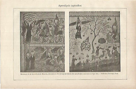LAMINA ESPASA 26213: Miniatura del Apocalipsis de Mahoma