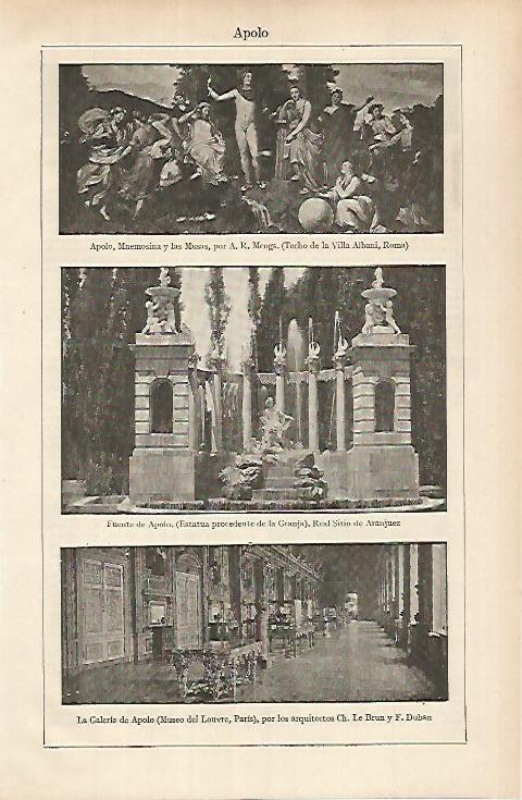 LAMINA ESPASA 26216: Escenas artisticas de Apolo