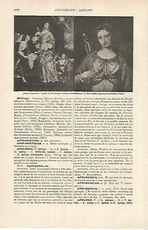 LAMINA ESPASA 26219: Santa Apolonia por Grayer