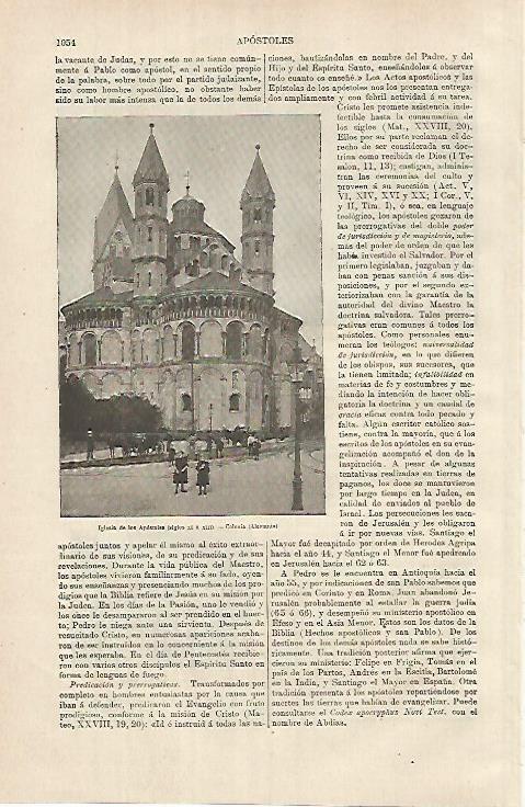 LAMINA ESPASA 26223: Iglesia de los Apostoles en Colonia Alemania