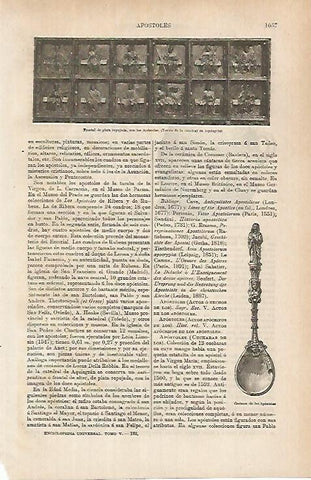 LAMINA ESPASA 26226: Frontal con los Apostoles de la Catedral de Aquisgran
