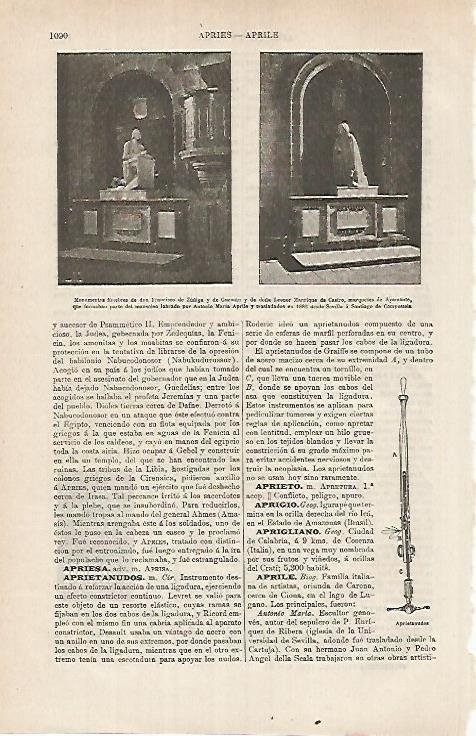 LAMINA ESPASA 26230: Monumento funbre de los marqueses de Ayamonte