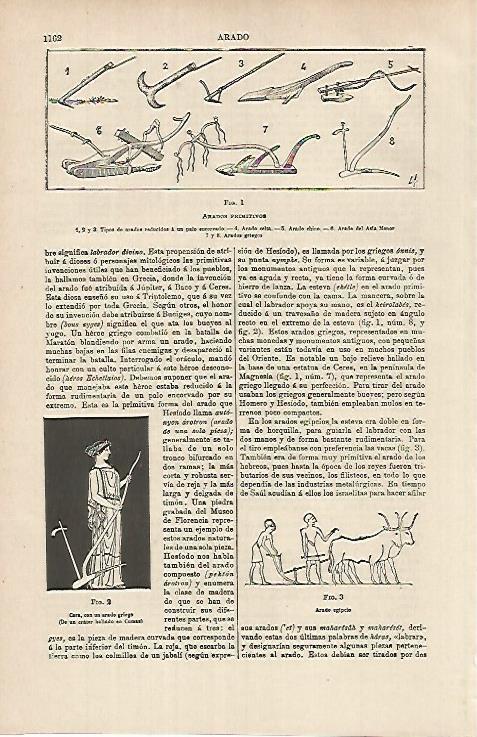 LAMINA ESPASA 26244: Arados primitivos