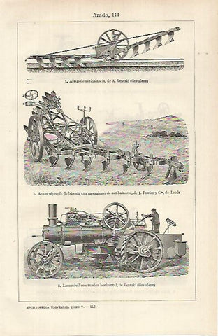 LAMINA ESPASA 26246: Arado de antibalancin septuple de bascula y locomovil