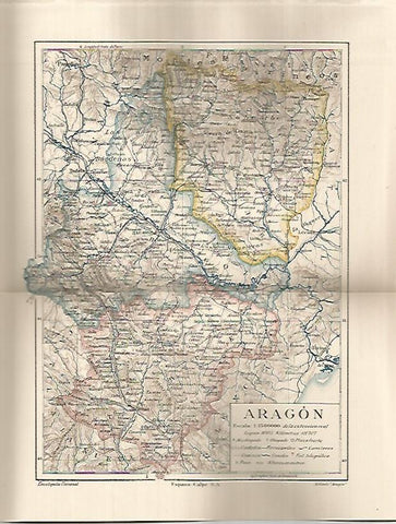 LAMINA ESPASA 26250: Mapa de Aragon