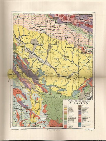 LAMINA ESPASA 26251: Mapa geologico de Aragon
