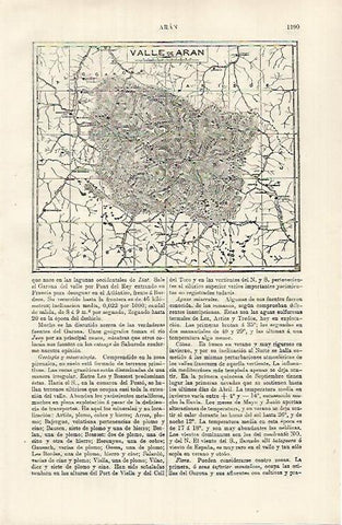 LAMINA ESPASA 26254: Mapa del Valle de Aran