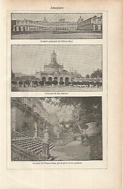 LAMINA ESPASA 26256: Palacio Real Convento de San Antonio y jardines de Aranjuez