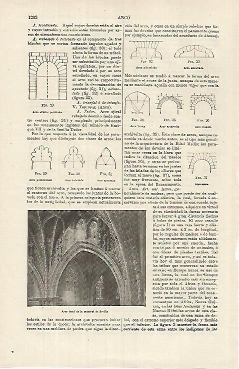 LAMINA ESPASA 26277: Arco toral de la Catedral de Sevilla