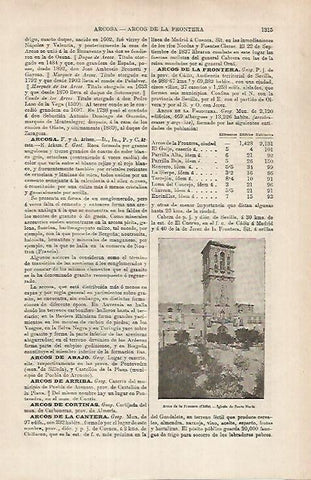 LAMINA ESPASA 26280: Iglesia de Santa Maria en Arcos de la Frontera