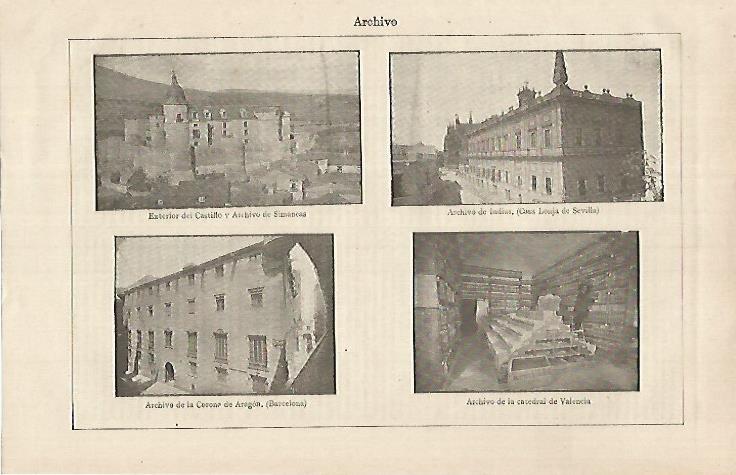 LAMINA ESPASA 26283: Archovo de Siancas de Indias de la Corona de Aragon y de la Catedral de Valencia