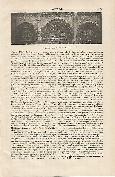 LAMINA ESPASA 26284: Archivolta de la Catedral de Chartres Francia