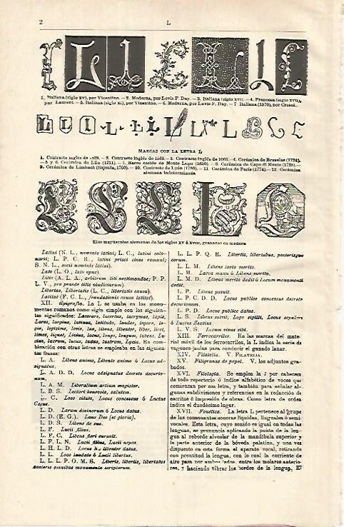 LAMINA ESPASA 26285: Marcas con la letra L