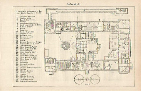 LAMINA ESPASA 26302: Laboratorio de maquinas de la Escuela Tecnica Superior de Dresde