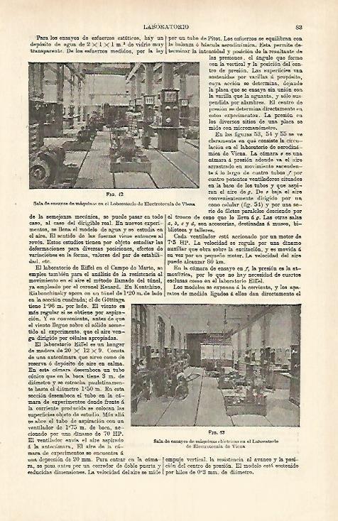 LAMINA ESPASA 26306: Sala de ensayos en el Laboratorio de Electrotecnica de Viena