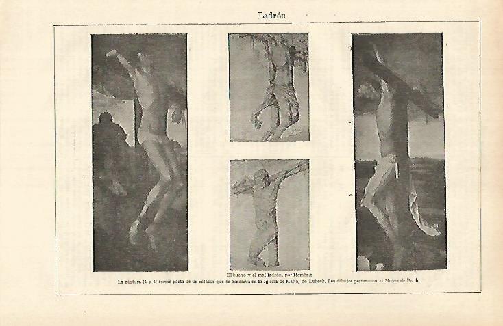 LAMINA ESPASA 26327: El bueno y el mal ladron por Memling