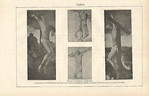 LAMINA ESPASA 26327: El bueno y el mal ladron por Memling