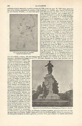 LAMINA ESPASA 26329: Retrato del General La Fayette