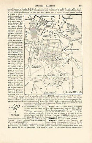 LAMINA ESPASA 26346: Plano de LambesaArgelia