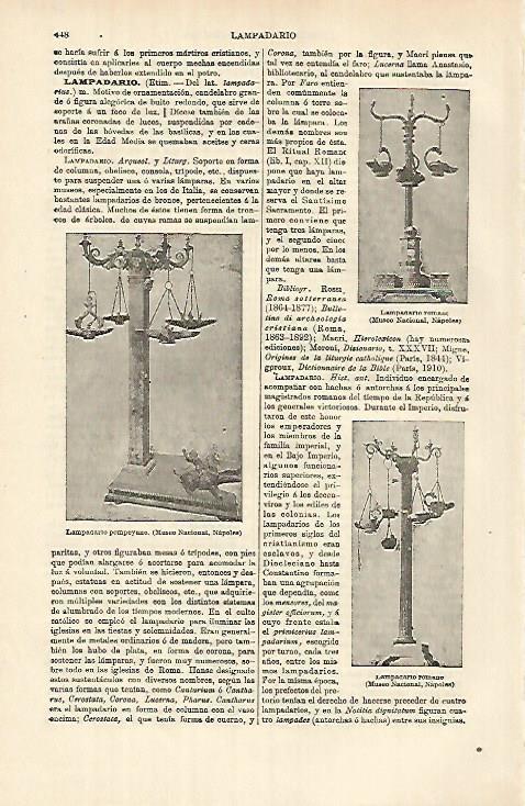 LAMINA ESPASA 26359: Lampadario de Pompeya