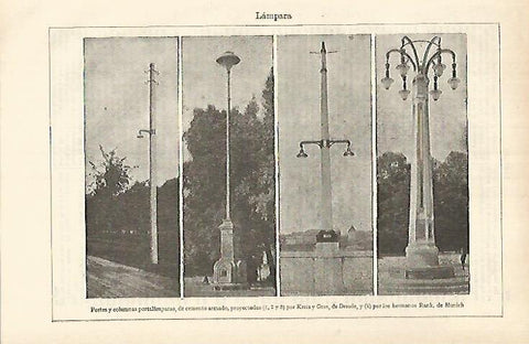 LAMINA ESPASA 26367: Postes y columnas portalamparas