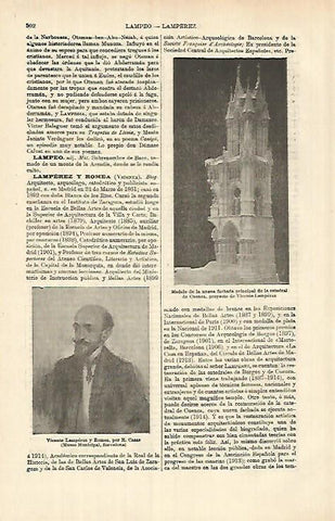 LAMINA ESPASA 26370: Modelo de la fachada de la Catedral de Cuenca