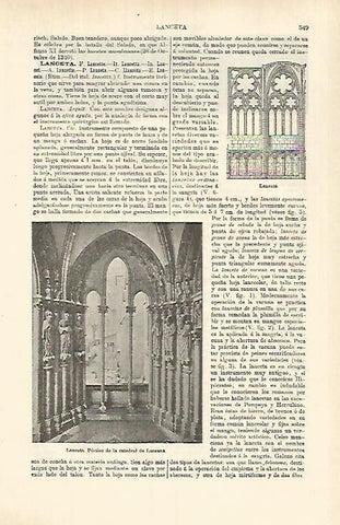 LAMINA ESPASA 26377: Portico e la Catedral de Lausana