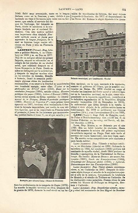 LAMINA ESPASA 26386: Palacio municipal de Lanfranchi Italia