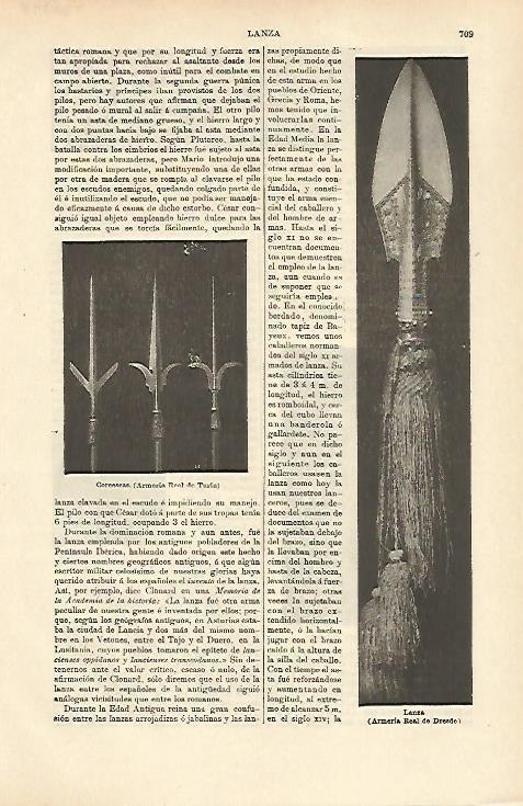 LAMINA ESPASA 26398: Lanza de la Real Armeria de Dresde